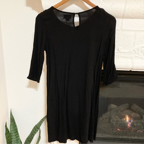 Girls Black Dress Lade Detail Size Large L 10 - 12 - Picture 3 of 9